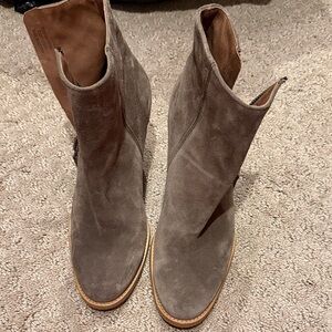 Paul Green Taupe Suede Ankle Boots
